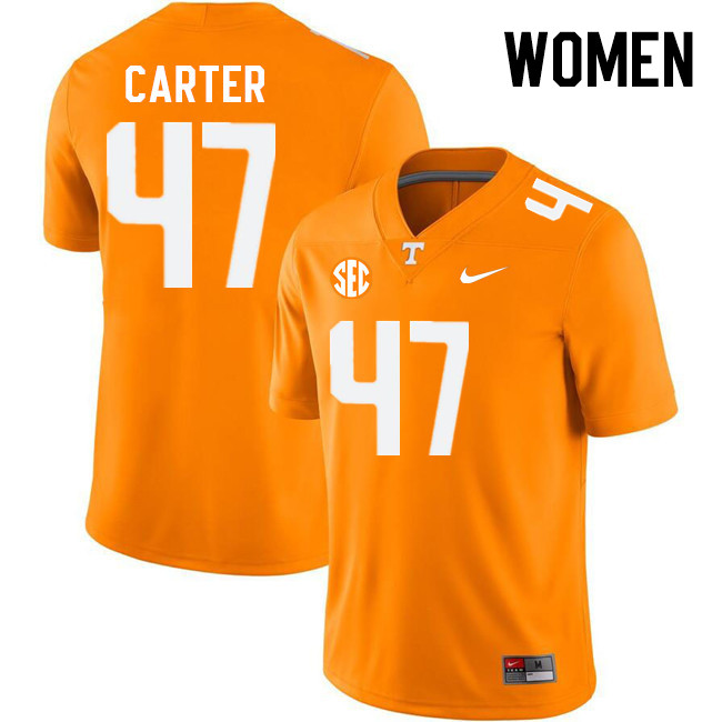 Women #47 Arion Carter Tennessee Volunteers College Football Jerseys Stitched Sale-Orange